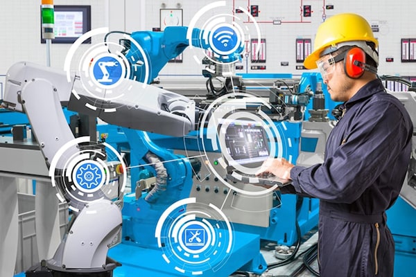Công nghiệp sản xuất tự động hóa và robot